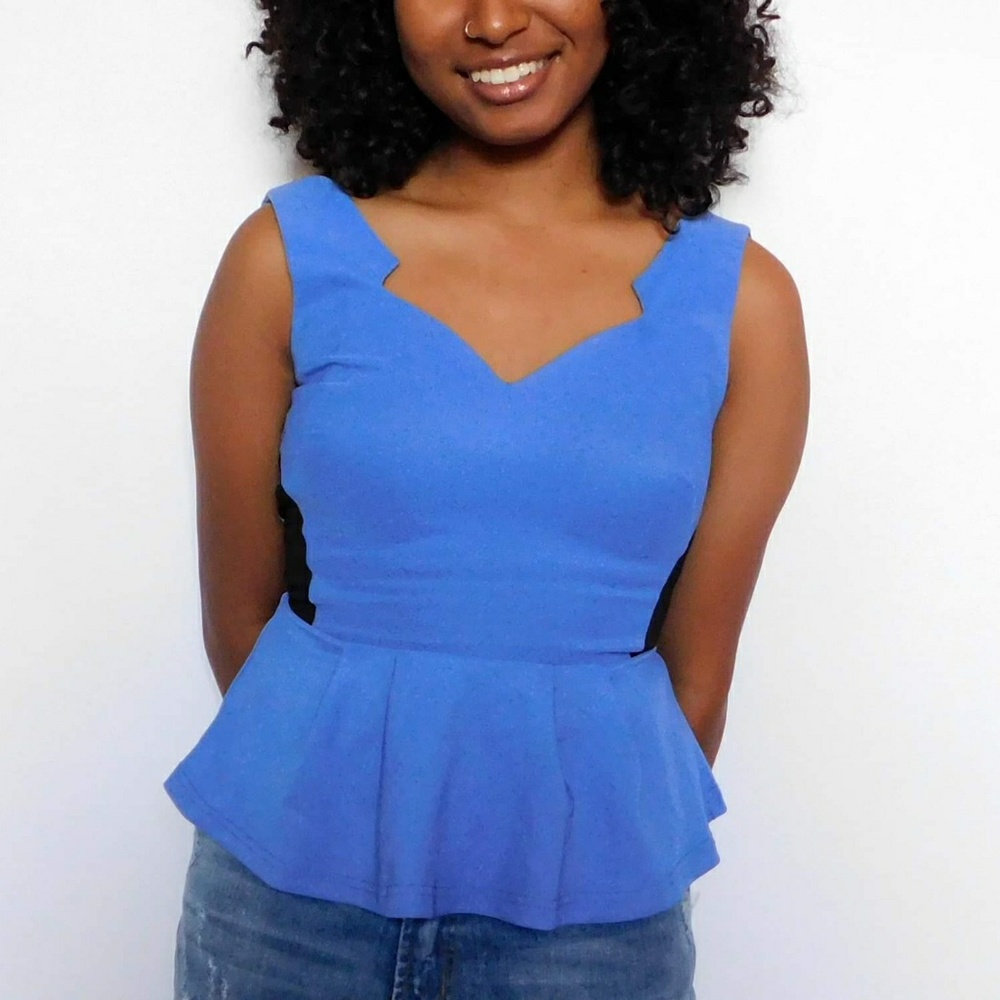 Periwinkle Peplum Top